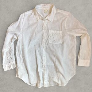 H&M Linen Blend Oversized Button Down Shirt